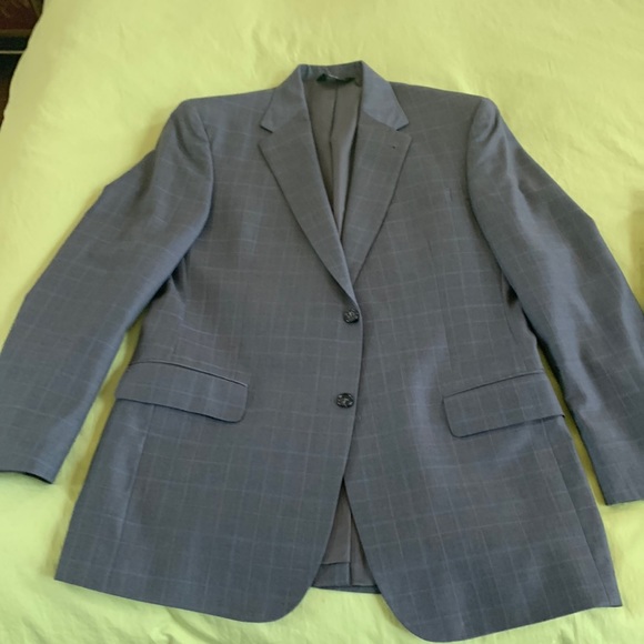 Mens 42L Classic Grey 2-Button Glen Check Suit - Picture 1 of 2
